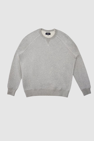 Caruso Grey Melange Brushed Crewneck