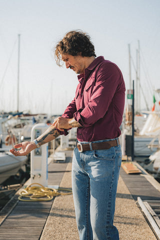 Clint Western Burgundy Shirt