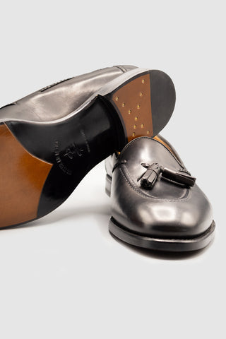 Hemingway Black Calf Tassel Loafers