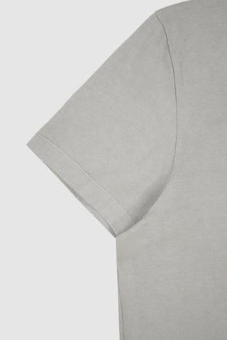Close-up of the Barbanera Lewis ash tee fabric showing the fine knit texture and soft, lightweight material.