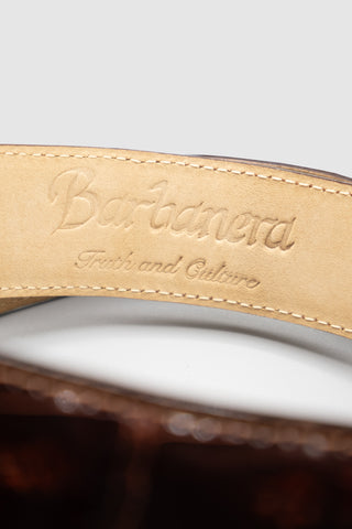 Louis 35mm Crocodile Leather Belt Silver Buckle