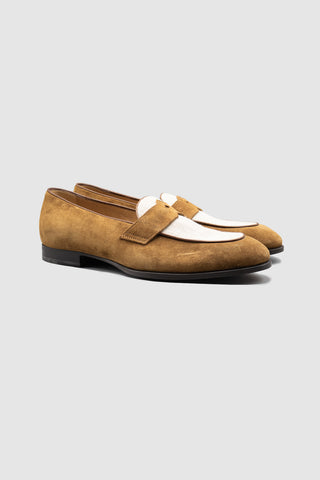 Schifano Light Brown Suede Loafers