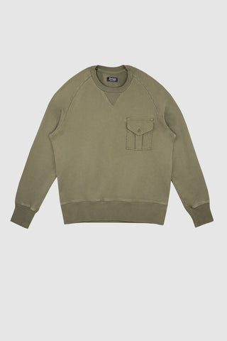 Sugar Military Green Crewneck
