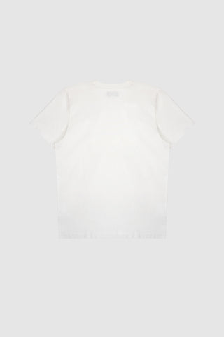 Back view of the Barbanera Vince T-shirt in white raw cotton, showcasing the clean design without any print.