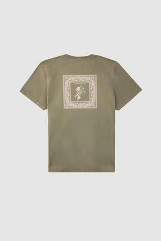 Vince Military Green Bandana Raw Cotton Tee