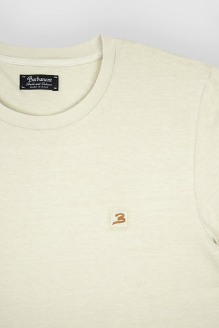 Vince Black Logo Raw  Cotton Tee