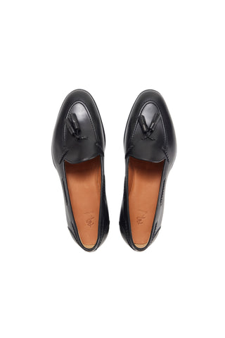 Hemingway Black Calf Tassel Loafers