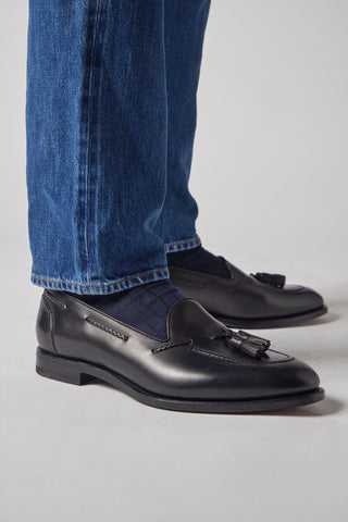 Hemingway Black Calf Tassel Loafers