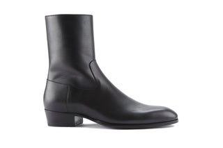 Cash Black Calf Leather Boots