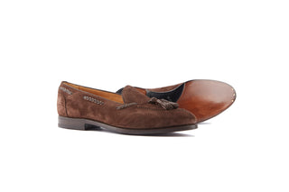 Hemingway Brown Suede Tassel Loafers