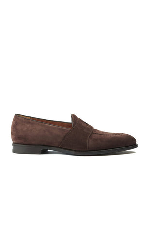 Guttuso Dark Brown Suede Loafers