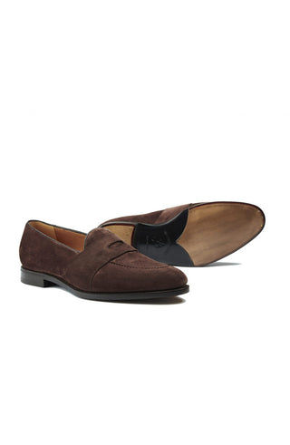 Guttuso Dark Brown Suede Loafers