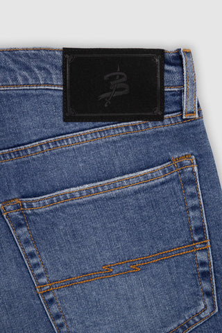 Black Flag Blue Medium Wash Shorts