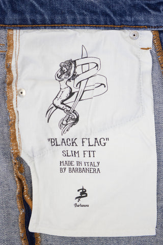 Black Flag Blue Medium Wash Shorts