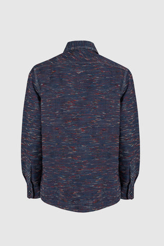 Bruno Slub Blue/Red Overshirt