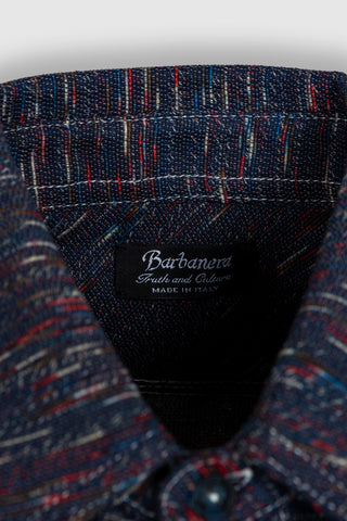 Bruno Slub Blue/Red Overshirt