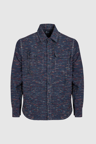 Bruno Slub Blue/Red Overshirt