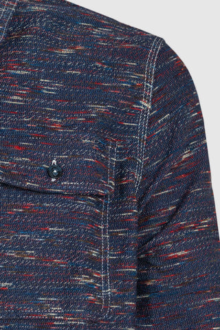 Bruno Slub Blue/Red Overshirt