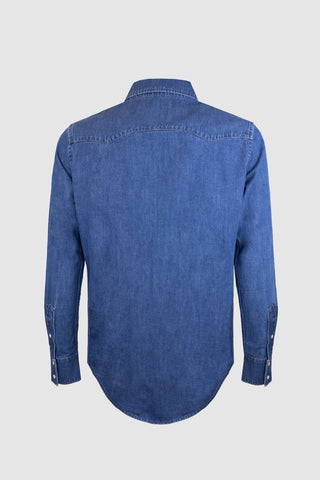 Pascal Camicia Denim Blu Medio