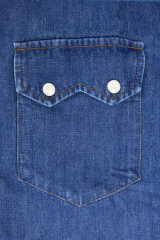 Pascal Camicia Denim Blu Medio