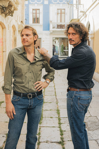 Carlito Western Navy Blue Shirt