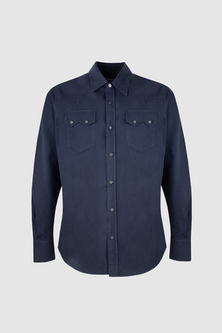 Carlito Western Navy Blue Shirt