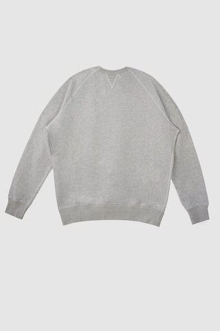 Caruso Grey Melange Brushed Crewneck