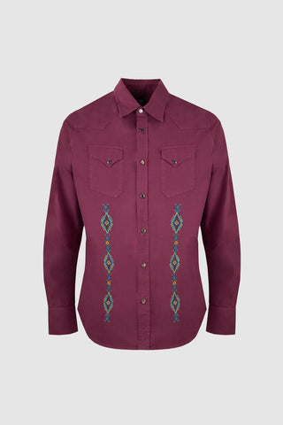 [Re-Thread] Clint Western Burgundy Shirt