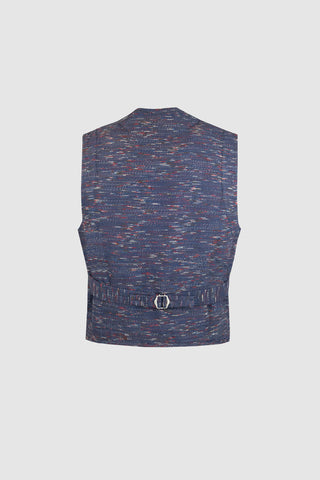 Dane Gilet Fiammato Blu/Rosso