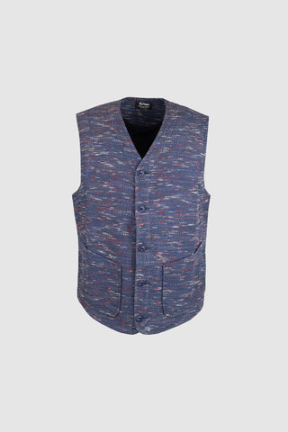 Dane Gilet Fiammato Blu/Rosso