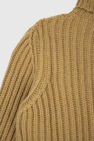 Enzo Camel Roll Neck Jumper