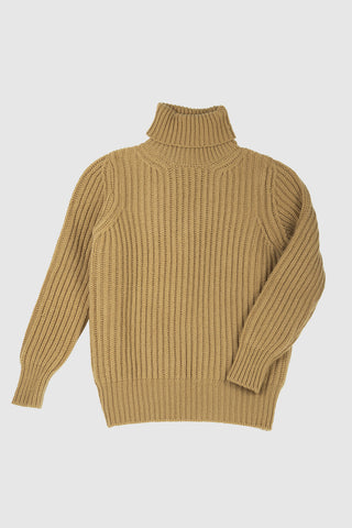 Enzo Camel Roll Neck Jumper