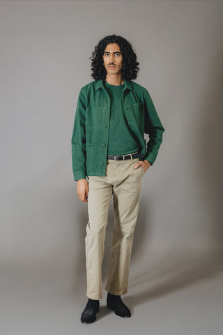 Fallen Bottle Green Selvedge Denim Jacket