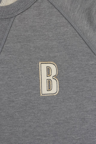 Caruso Dark Grey Melange Crew Neck Sweatshirt
