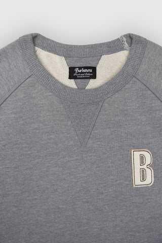 Caruso Dark Grey Melange Crew Neck Sweatshirt