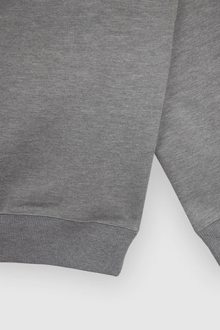 Caruso Dark Grey Melange Crew Neck Sweatshirt