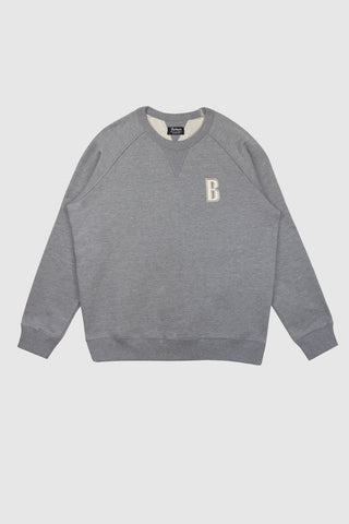 Caruso Dark Grey Melange Crew Neck Sweatshirt