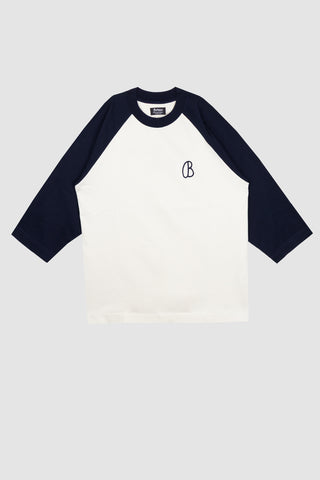 Larry Raglan T-shirt Raglan Off-White/Blue
