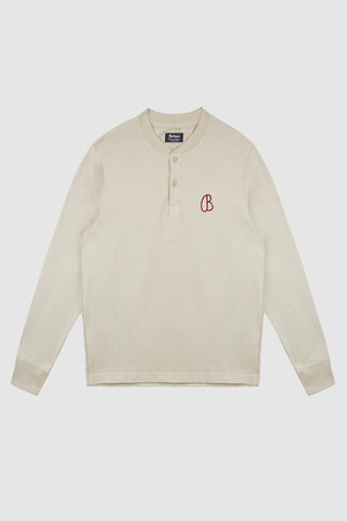 Lilian Sand Henley Shirt B Embroidery