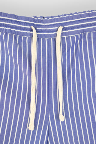 Earl Navy Blue White Stripes Bowling Shirt