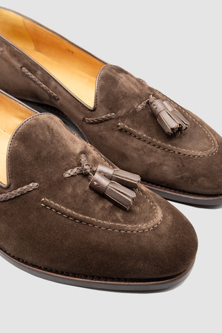 Hemingway Brown Suede Tassel Loafers
