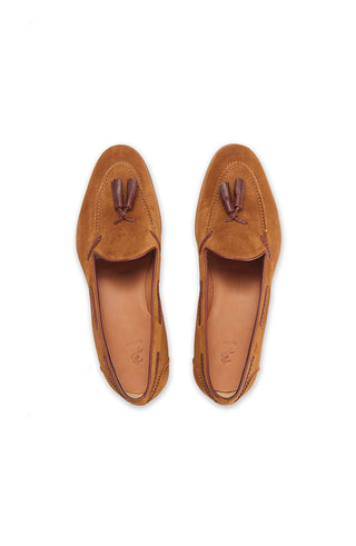 Hemingway - Mark Maggiori x Barbanera Light Brown Suede Tassel Loafers