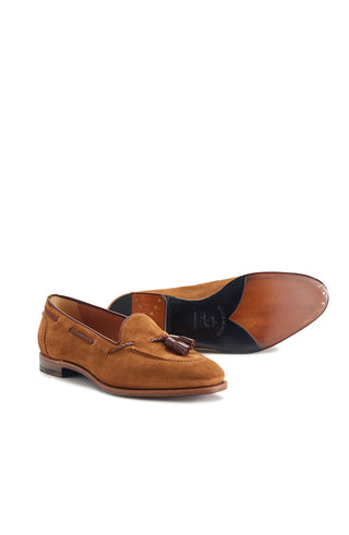 Hemingway - Mark Maggiori x Barbanera Light Brown Suede Tassel Loafers