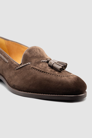 Hemingway Brown Suede Tassel Loafers