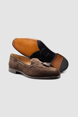Hemingway Brown Suede Tassel Loafers