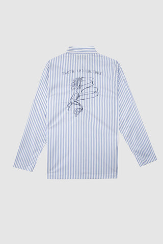 Jodie Light Blue Stripes Pajamas Set
