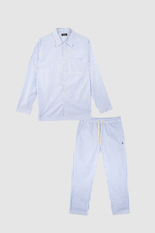Jodie Light Blue Stripes Pajamas Set