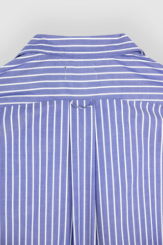 Jolie Navy Blue White Stripes Bowling Shirt