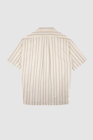 Jolie Soya Blue Stripes Bowling Shirt