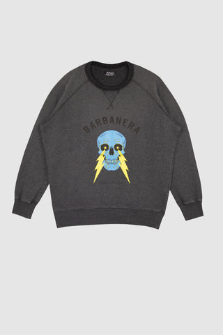 Meroni Gray Melange Crew Neck Sweatshirt